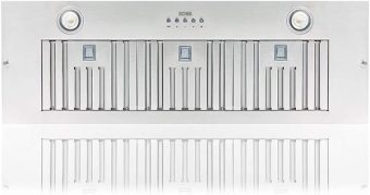 A under side view of the KOBE INX2936SQBF-500-2 36 Range Hood Insert for our Top 3 Best 36 Range Hood Insert 2023 listicle.