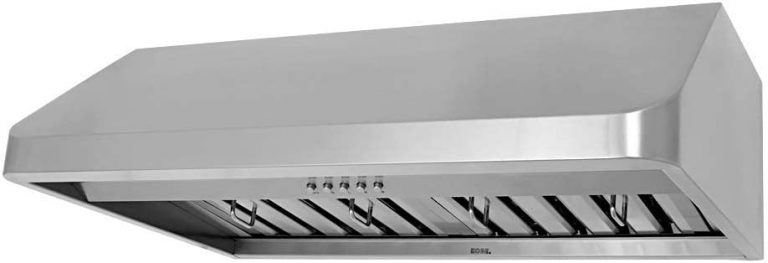 A front view of the KOBE-CHX9136SQB-1 under cabinet range hood for out Top 5 Best Under Cabinet Range Hoods of 2023 listicle