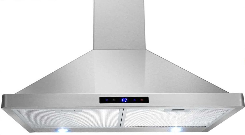 A front view of the AKDY AZ﻿﻿﻿﻿﻿-﻿﻿63175S (30") wall mount range hood for our Top 5 Wall Mount Chimney Range Hoods of 2021 listicle.