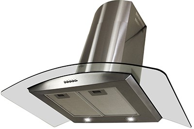 A side view of the KOBE RAX2130SQB-1 Brillia (30") wall mount range hood for our Top 5 Wall Mount Chimney Range Hoods of 2021 listicle.