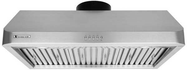 A front view of the XtremeAIR UL10-U30 (Ultra Series) (30") wall mount range hood for our Top 5 Best Under Cabinet Range Hoods of 2021 listicle.