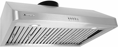 A side view of the XtremeAIR UL10-U30 (Ultra Series) (30") wall mount range hood for our Top 5 Best Under Cabinet Range Hoods of 2021 listicle.