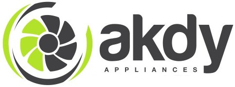 Akdy logo, which is a green and dark grey fan with stripes on the outside which makes it seem like its spinning.